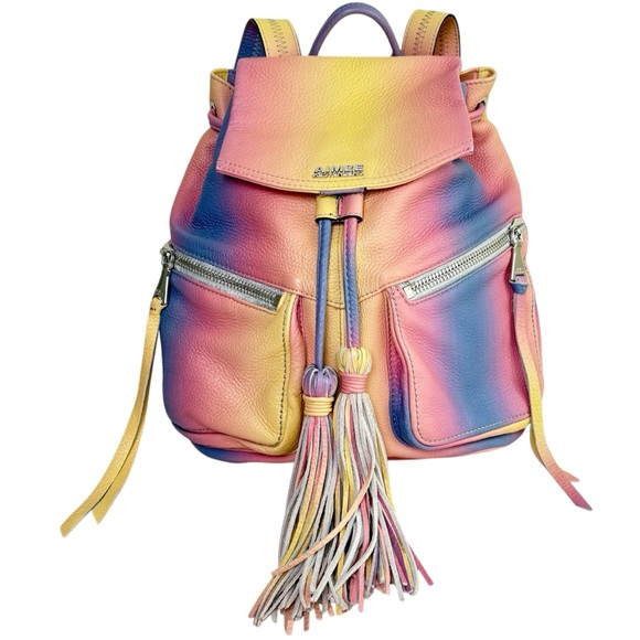 Aimee Kestenberg Handbags - AIMEE KESTENBERG Venice Sunset Ombré Leather Backpack Pastel Coquette Beach RARE